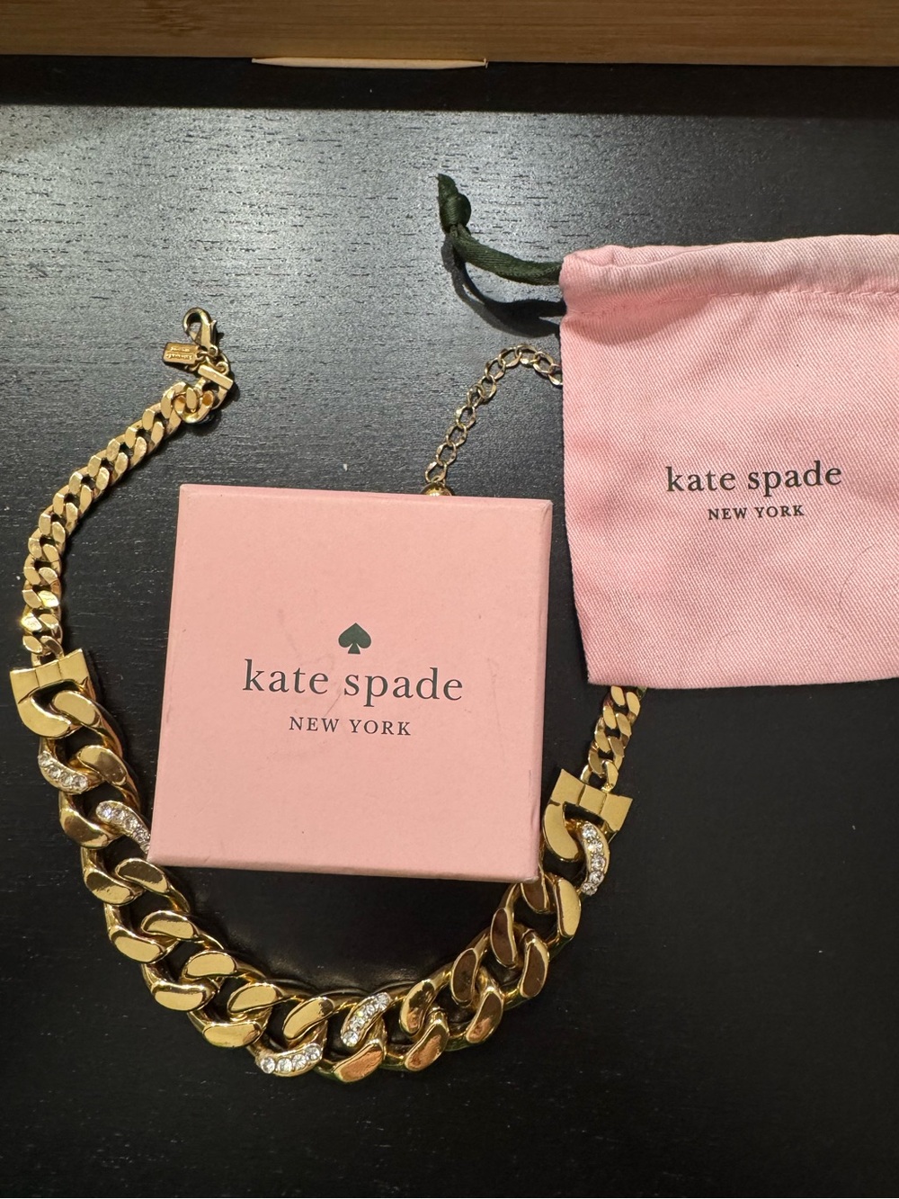 kate spade Chunky Gold Statement Necklace